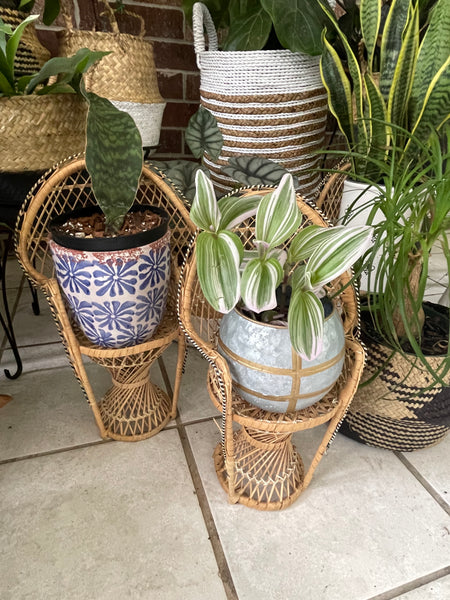 Peacock Chair Planter Stands