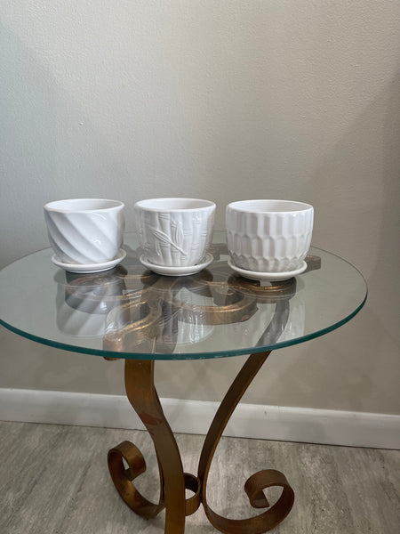 3.5” White Pots