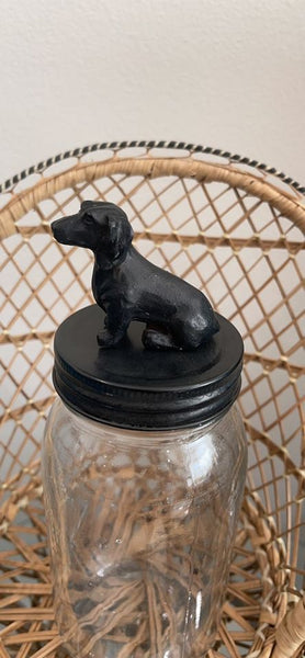 Dachshund Wiener Dog Lid Mason Jar
