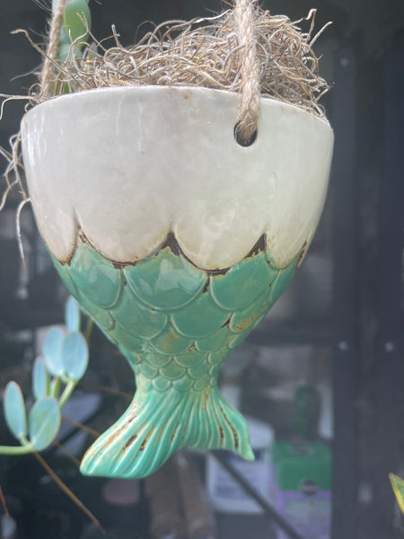Mermaid Tail Hanging Planter