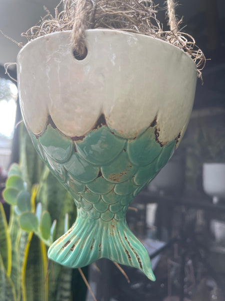 Mermaid Tail Hanging Planter